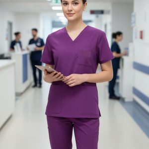 ebe hemşire forması mor ebe forması mor scrubs